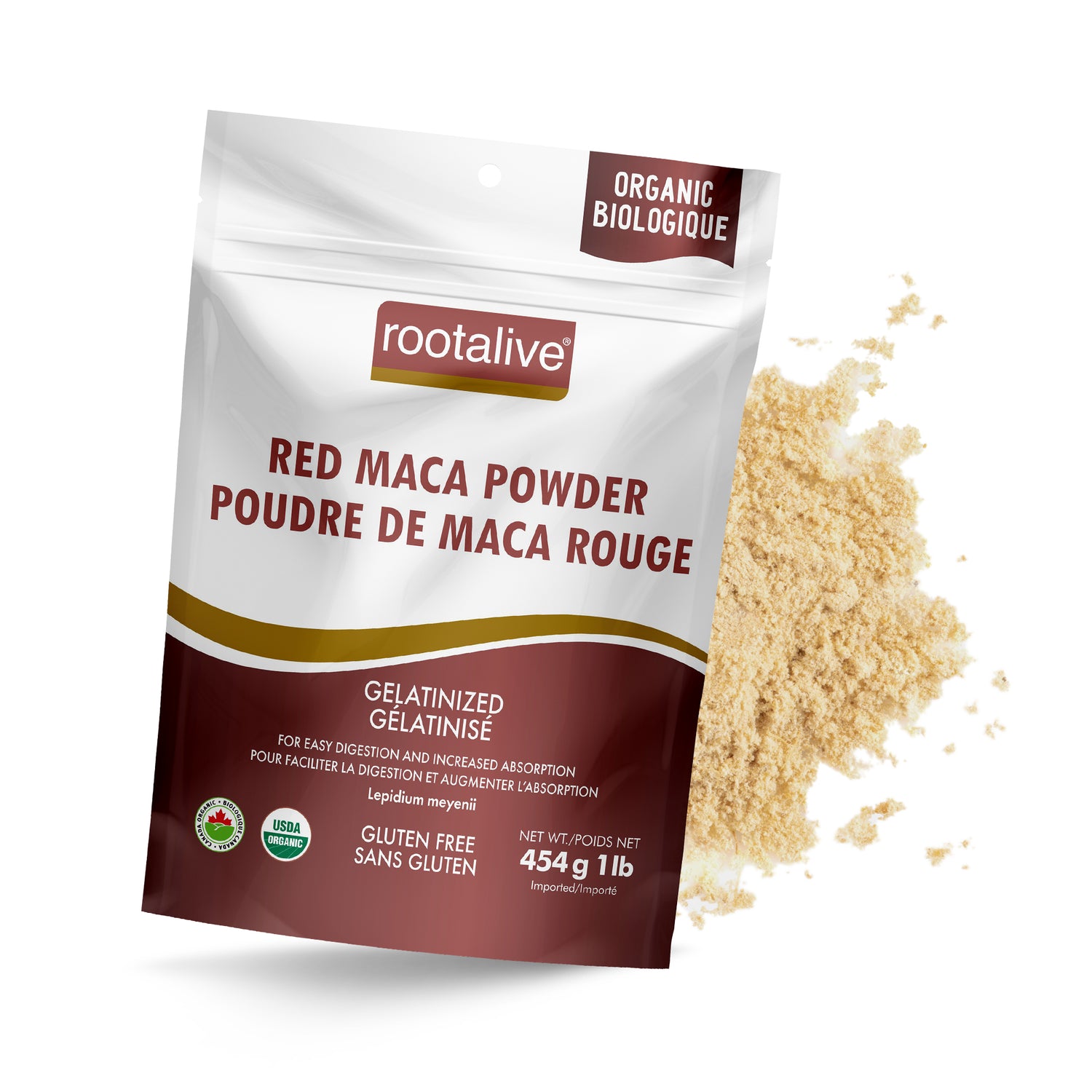 Organic Gelatinized Red Maca Powder 454g