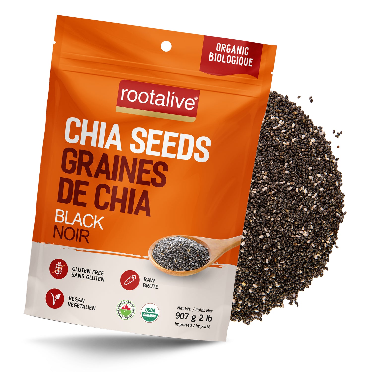 Organic Black Chia Seeds 907g