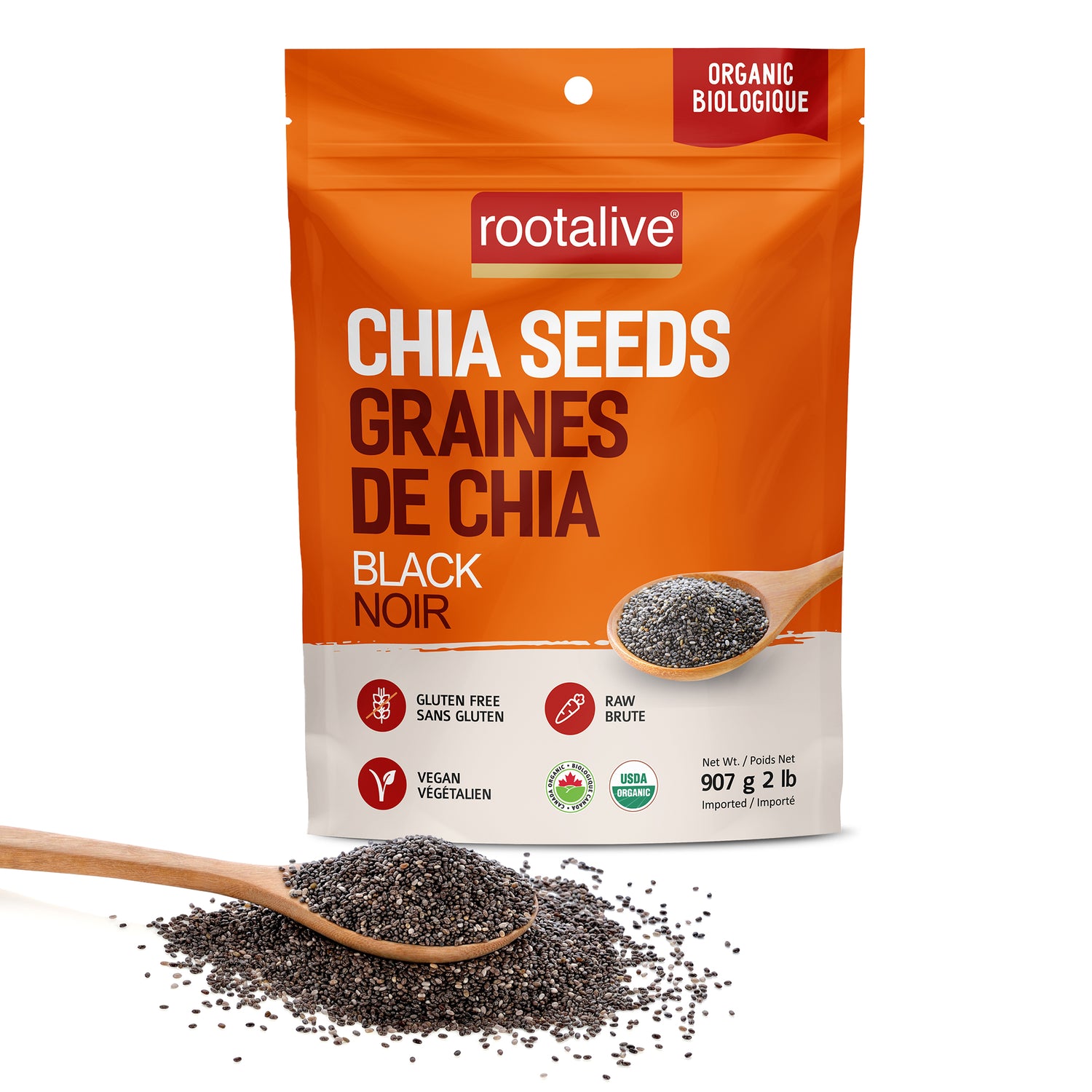 Organic Black Chia Seeds 907g