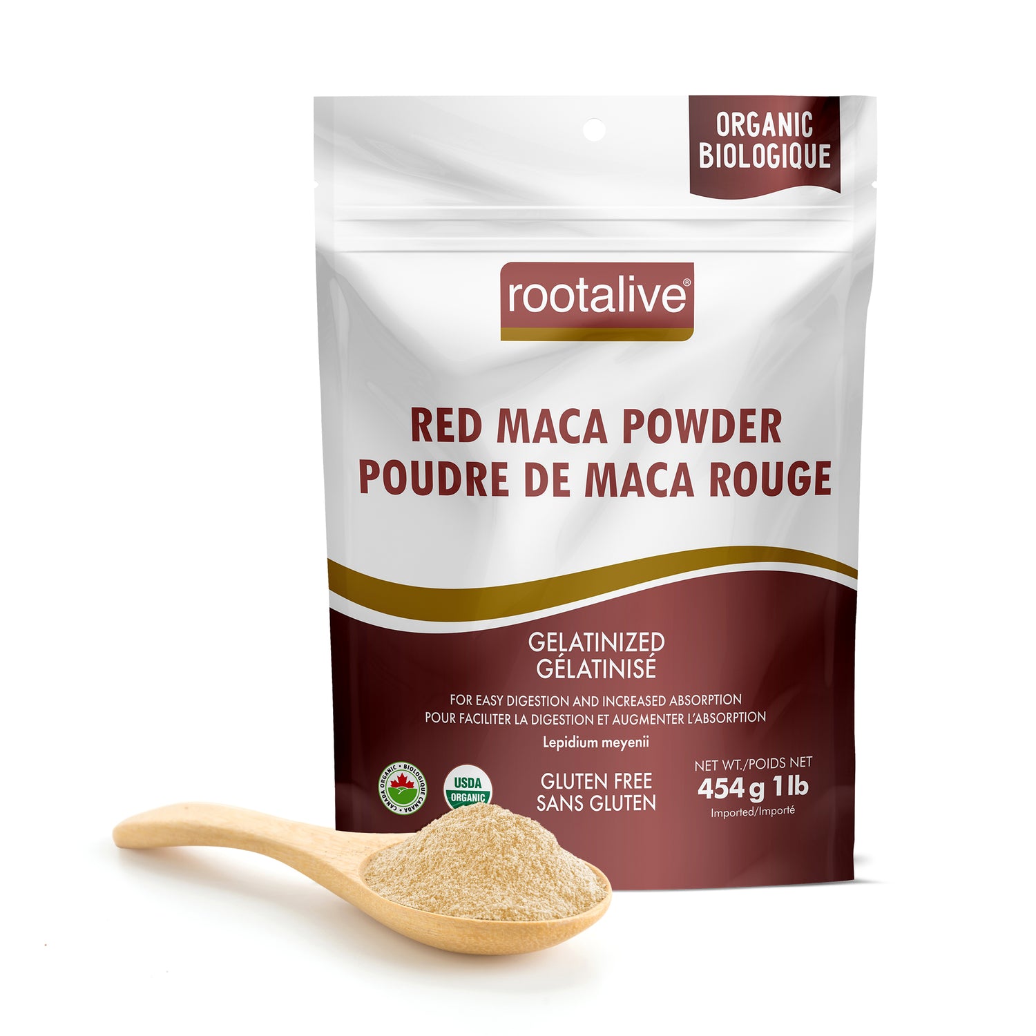 Organic Gelatinized Red Maca Powder 454g